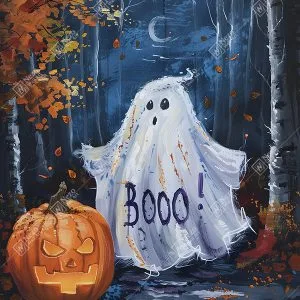 Booo! Hayaletli Cadılar Bayramı Tablosu